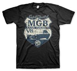 Offizielles Lizenzprodukt MGB Gran Turismo Herren T-Shirt Groß & Hoch Herren T-Shirt (Schwarz), 5XL von MG