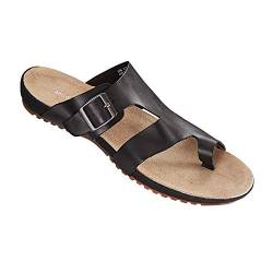 MGGM collection Herren Rindsleder Flip Flops Sandalen,Schwarz,43 von MGGM collection