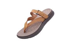 MGGMOKAY Herren Flip Flops Zehentrenner Comfy Rutschsicher Sommer Sandalen,Bräunen,44 von MGGMOKAY