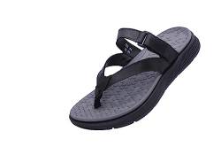 MGGMOKAY Herren Flip Flops Zehentrenner Comfy Rutschsicher Sommer Sandalen,Schwarz,44 von MGGMOKAY