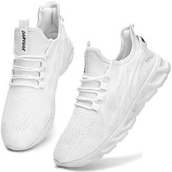 MGNLRTI Herren Schuhe Sneakers Sportschuhe Männer Running Turnschuhe Laufschuhe Straßenlaufschuhe Freizeitschuhe Workout Gym Joggingschuhe Weiß EU46 von MGNLRTI