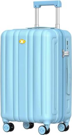 MGOB Koffer Handgepäck Trolley Polycarbonat Hartschalen Reisekoffer mit TSA-Schloss (Blau, M) von MGOB