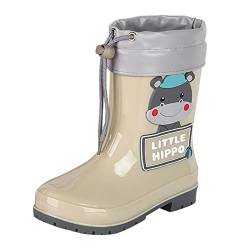 Gummistiefel Wasserdichte Gefüttert Kinder Rutschfest Gummistiefel Vintage Rutschfest Regenstiefel Schneestiefel Mode Regenschuhe Unisex Regenfüßlinge Grundschüler Einfarbige Schlupfstiefel Outdoor von MGSFGlk