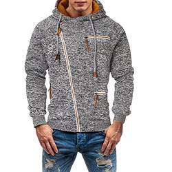 MGSFGlk Hoodie Herren Zip Up mit Kapuze Kapuzenjacke Zip Up Sweatjacke Kleidung Kapuzenpullover Zipper Sweatshirt Jacke Zip Sweatshirts der Reißverschluss Hat Mehr Charakter als EIN Gewöhnlicher von MGSFGlk