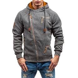 MGSFGlk Hoodie Herren Zip Up mit Kapuze Kapuzenjacke Zip Up Sweatjacke Kleidung Kapuzenpullover Zipper Sweatshirt Jacke Zip Sweatshirts der Reißverschluss Hat Mehr Charakter als EIN Gewöhnlicher von MGSFGlk