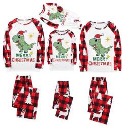 MGSFGlk Partner Pyjama 2er Set Für Paare Familien Pyjama Couple Christmas Pyjama Couple Bedruckte Partner Pyjama Lang Partnerlook Pärchen Rundhals Familie Weihnachten Pyjamas Cute Herren Damen Kinder von MGSFGlk