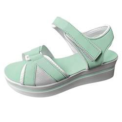 Sandalen Damen Sommer Leder Basic Klassisch Hausschuhe Sommer Offen Bohemian Strand Damen Slipper Leder Sale Plateau Slides Pantoletten Frauen Geschlossen Rieker Mädchen Keilsandalen von MGSFGlk