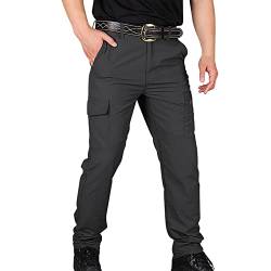 Stretch Arbeitshose Herren Hose Schwarz Trousers Bundhose Multifunktionstaschen Profession Outdoor Cargohose Premium Pants Taschen Arbeits Leichtgewicht Strapazierfähigkeit Soft Nähte Tier-Cartoon von MGSFGlk