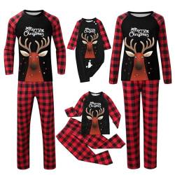 Weihnachts Pyjama Set Weihnachts Pyjama Couple Weihnachtspyjama Familie Set Schlafanzug Lang Outfit Winter Damen Herren Kinder Nachthemd Hausanzug Schlafanzüge Family Sleepwear Schlafshirt von MGSFGlk