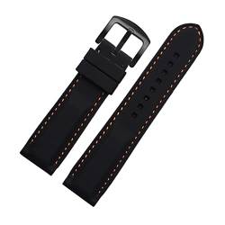 MGTCAR Silikon-Armband für Herren, 20 mm, 22 mm, 24 m, für MIDO Citizen Omega Sport, Gummi-Ersatzarmband, Rot, Blau, Orange, Weiß, weiches Armband, 18 mm, Achat von MGTCAR