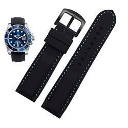 MGTCAR Silikon-Armband für Herren, 20 mm, 22 mm, 24 m, für MIDO Citizen Omega Sport, Gummi-Ersatzarmband, Rot, Blau, Orange, Weiß, weiches Armband, 22 mm, Achat von MGTCAR