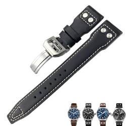 MGTCAR Uhrenarmband aus italienischem Rindsleder für IWC-Uhrenarmbänder, 22 mm, Achat von MGTCAR