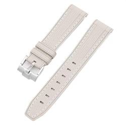 MGTCAR Wasserdichtes Gummi-Uhrenarmband passend für Rolex-Uhrenarmband, 20 mm, Faltschnalle, Uhrenzubehör für Omega-Armbänder, für Männer und Frauen, 20 mm, Achat von MGTCAR