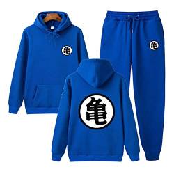 Goku-Kostüm für Erwachsene Herren-Trainingsanzüge Herren- und Damen-Langarm-Kleidung Sweatsuit Goku-T-Shirt Herren blau XXL von MGTUPK