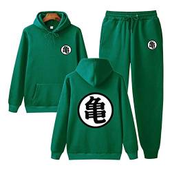 MGTUPK Goku Dress Up Zweiteiler Herren und Damen Langarm Kleidung Sweatsuit Goku Kid Schulsweatshirt grün M von MGTUPK