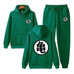 MGTUPK Goku Gym Top Sweatsuit Outfit Set Herren und Damen langärmlige Kleidung Sweatsuit Goku Sweatshirt grün XXL von MGTUPK