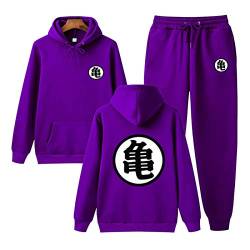 MGTUPK Goku-Kostüm 11-12 Trainingsanzüge Anzug Herren- und Damen-Langarm-Kleidung Trainingsanzug Goku-Outfit Lila XL von MGTUPK