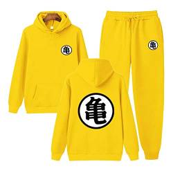 MGTUPK Goku Pullover Cosplay Trainingsanzug Herren und Damen langärmlige Kleidung Sweatsuit Goku Hoodie Kind gelb M von MGTUPK