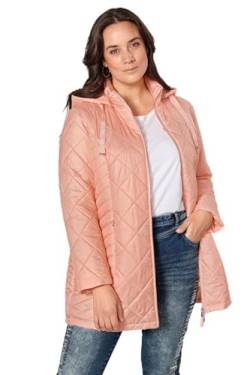 MIAMODA Damen große Größen Übergrößen Plus Size Steppjacke, Kapuze apricot 52 202294648-52 von MIAMODA