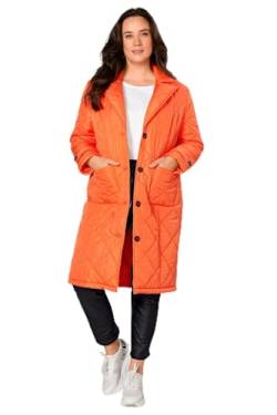 MIAMODA Damen große Größen Übergrößen Plus Size Steppmantel, Revers, Langarm LYS orange 58 202404645-58 von MIAMODA