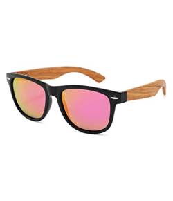 MIAROZ Holz Sonnenbrillen,Damen Polarisierte Sonnenbrille UV400 Cat.3,CE polarisierte Sonnenbrille für Wandern, Reisen, Fahren von MIAROZ