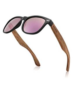 MIAROZ Sonnenbrille Holz,Polarisiert Sonnenbrille Herren und Damen,mit 100% Anti-UV-Schutz Damen Sonnenbrille von MIAROZ
