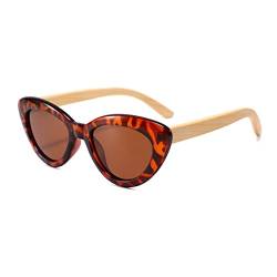 MIAROZ Sonnenbrillen Holz,Sonnenbrille Damen,Walnuss Holz Sonnenbrille Polarisiert UV400-Schutz (tea) von MIAROZ