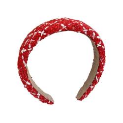 MIBUTOO Damen Haarband Breit Rand Rot Stirnband von MIBUTOO