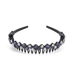 MIBUTOO Damen-Haarband mit diamantbesetzten Zähnen und rutschfestem Kopfband von MIBUTOO
