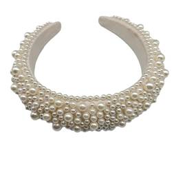 MIBUTOO Damen Perlen-Stirnband mit breitem Rand von MIBUTOO