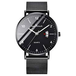 MICGIGI Herren Uhren Geschäft Wasserdicht Quarz Uhr Utra-dünn Edelstahl Mesh-Gürtel Armbanduhren von MICGIGI