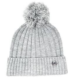 Michael Kors Women's Ribbed Pom Beanie, Grey von MICHAEL Michael Kors