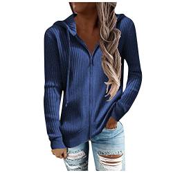 Jumpsuit Damen Langer Cardigan Stone Sweatjacke Pullover Braun Cardigan Damen Grau Langarm Strickjacken Mit Offener Vorderseite Für Damen Lässiger Strick Reißverschluss Mit Kapuze Outwear von MICKURY