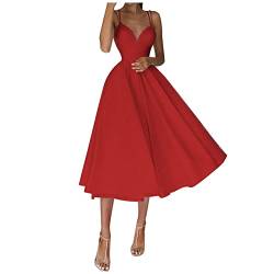 Kleid schwanger Mont cocktailkleid Sommerrock midi miniröcke Lange röcke Damen Sommer EDC röcke Smith and Soul Kleid Glockenrock Weihnachten Kleid brautjungfernkleider salbeigrün(Rot,S) von MICKURY