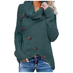 MICKURY Hoodie Damen,Jumpsuit Damen Herbst Wrst Bhvr Hoodie Familien Weihnachtspullover Damen Sweatshirt Kuschel Hoodie Pullover Strickjacke Damen Langarm(Grün,XL) von MICKURY