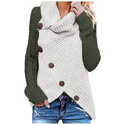 Pullover Damen,Norweger Pullover Hoodie Damen Angebote des Tages Heute Blitzangebote Hoodie Kleider Strickmantel Mit Kapuze Schwarze Strickjacke Damen Def Hoodie(Armee Grün,M) von MICKURY