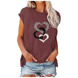 damenblusen,Pegador t Shirt,t-Shirt,top Damen,t Shirt Damen Kurzarm,New Yorker Tops,hemdengröße,Umstandsmode,Damen Poloshirt,signum Hemden(Wein-1,L) von MICKURY