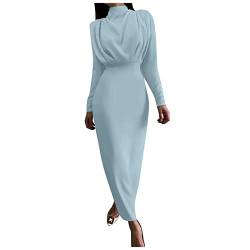 große größen kleider kaufen lange kleider damen meerjungfrauen kleid damen kleider festlich more and more kleider tüllrock weiß umstandsbrautmode blusenkleid damen hochzeitskleid strand(Hell Blau,3XL) von MICKURY