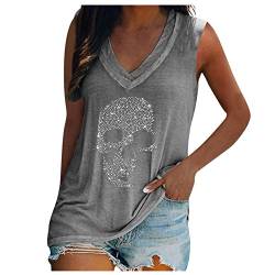 t Shirt weiß Damen,DFB t Shirt,blitzangebote des Tages,girav Shirt,Oberteile Damen sexy,Oberteil,Brawl Stars t Shirt,top mit Spitze,Tanktop Damen Sport,hemder(2-Grau,5XL) von MICKURY