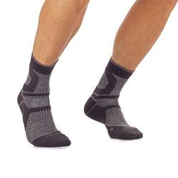 MICO KURZE SOCKEN TREKKING aus Micotex + LYCRA Faser, Unisex, mittleres Gewicht, für Herren und Damen (XL (44-46), Grau) von MICO