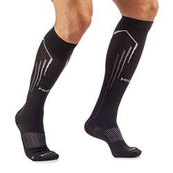 MICO LANGE LAUFSOCKEN aus Nylon + LYCRA Faser, OXI-JET COMPRESSION (+ Sauerstoff + Erholung + Energie) für Herren und Damen, sportlich (L (41-43), Schwarzgrau) von MICO