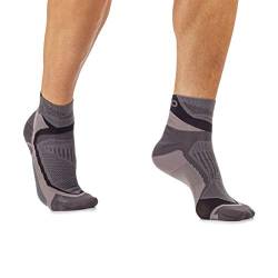 MICO PROFESSIONAL RUNNING, Laufsocken made in Italy, Herren- und Damensocken ultraleicht, Technisches Material, Sportsocken (38-40, Schwarzer/Grauer) von MICO