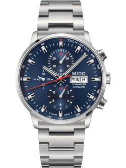 COMMANDER II Automatic Chronograph, blue, Metallband von MIDO