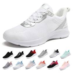 MIDQCGL Damen Sportschuhe Running Shoes Herrensneaker Outdoor Fitness Jogging Sportsschuhe Fashion Leichte Walkingschuhe Frizeitschuhe 208 White 37EU von MIDQCGL