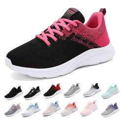 MIDQCGL Damen Sportschuhe Running Shoes Herrensneaker Outdoor Fitness Jogging Sportsschuhe Fashion Leichte Walkingschuhe Frizeitschuhe 626 Black Pink40EU von MIDQCGL