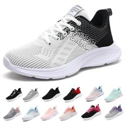 MIDQCGL Damen Sportschuhe Running Shoes Herrensneaker Outdoor Fitness Jogging Sportsschuhe Fashion Leichte Walkingschuhe Frizeitschuhe 626 White Black36EU von MIDQCGL