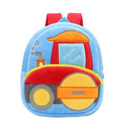 MIDSuN Fahrzeug Kinderrucksack,Technisches Fahrzeug Serie Kindergartenrucksack,Mini Kindergarten Rucksack für 2-5 Jährige Kindergarten Junge und Mädchen (Druckstraße Fahrzeug) von MIDSuN