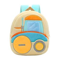 MIDSuN Fahrzeug Kinderrucksack,Technisches Fahrzeug Serie Kindergartenrucksack,Mini Kindergarten Rucksack für 2-5 Jährige Kindergarten Junge und Mädchen (Gabelstapler) von MIDSuN