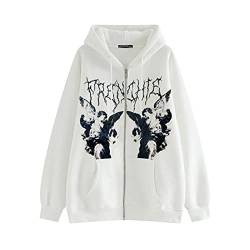 MIEAHORY Damen Kapuzenpullover Sweatshirt Pullover Soft Stretchable Hooded Top Damen Fronttaschen Pullover Sweatjacke (White Hooded, Medium) von MIEAHORY