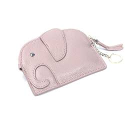 MIEDEON Damen Geldbörse Elegant Münztaschen Elefanten Münzgeldbeutel Minimalistisches Design Geldtasche Modisch Kartenhüllen (Rosa,5.9X4.3In) von MIEDEON